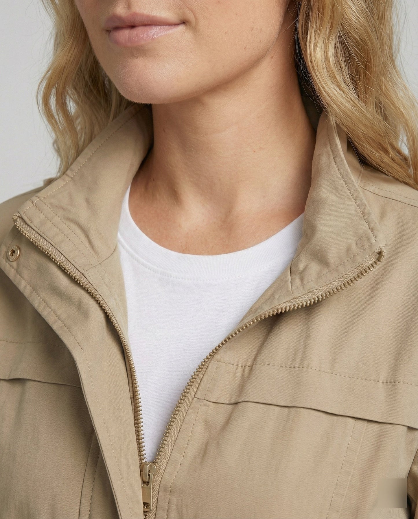 Women's Casual Utility Jacket With Drawstring Waist