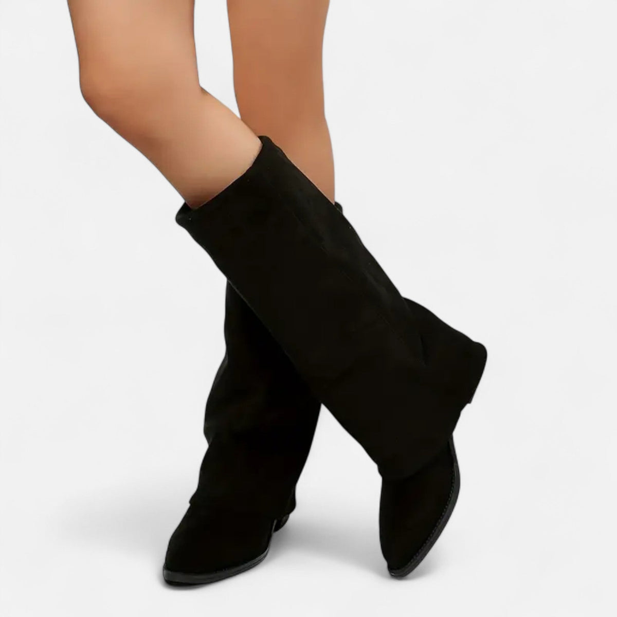 Women's Chunky Heel Knee High Boots Elegant Long Fashion Boots