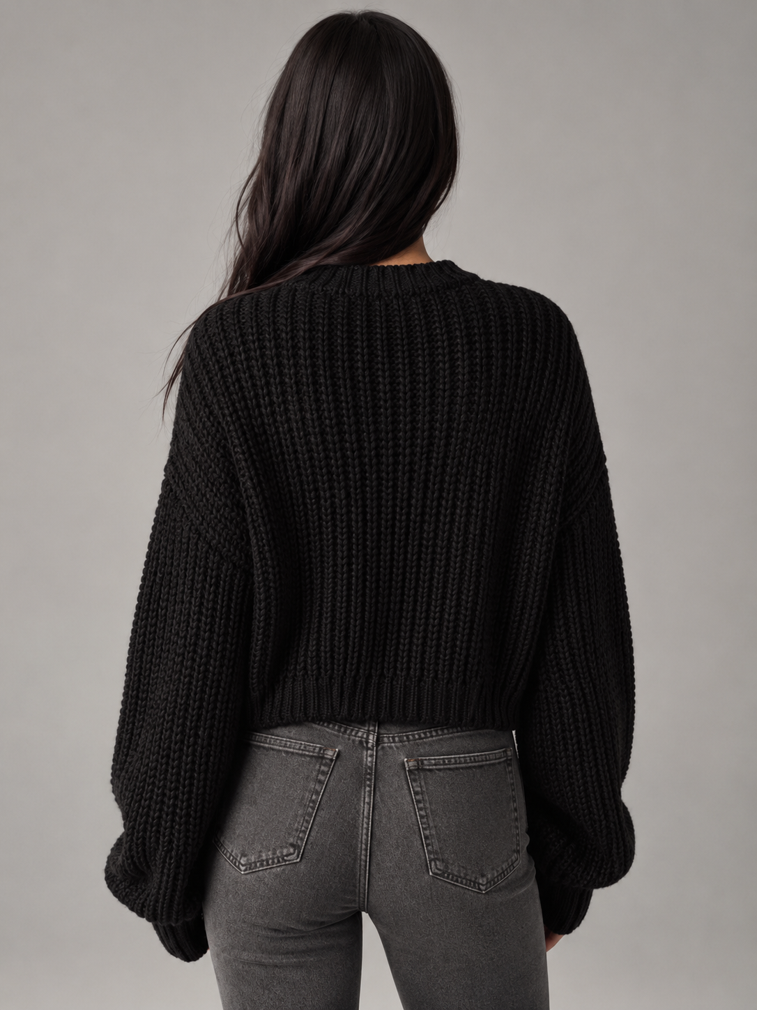 Women's Chunky Ribbed Mock-Neck Sweater