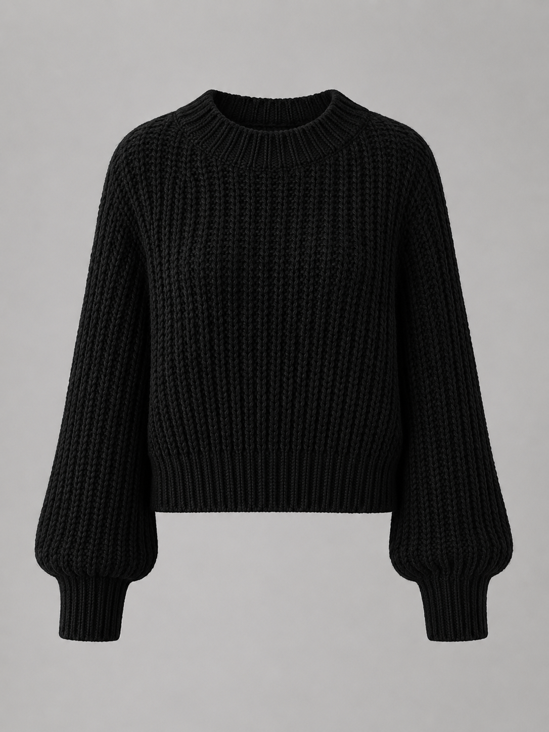 Women's Chunky Ribbed Mock-Neck Sweater