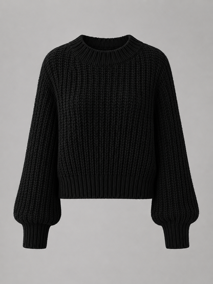 Women's Chunky Ribbed Mock-Neck Sweater