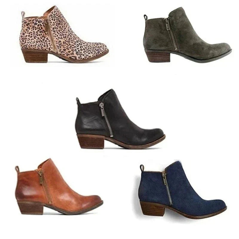 Women's Classic Block Heel Ankle Boots