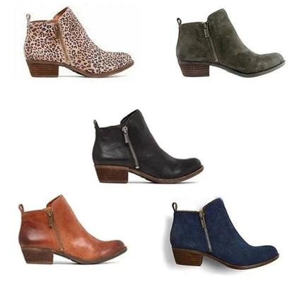 Women's Classic Block Heel Ankle Boots