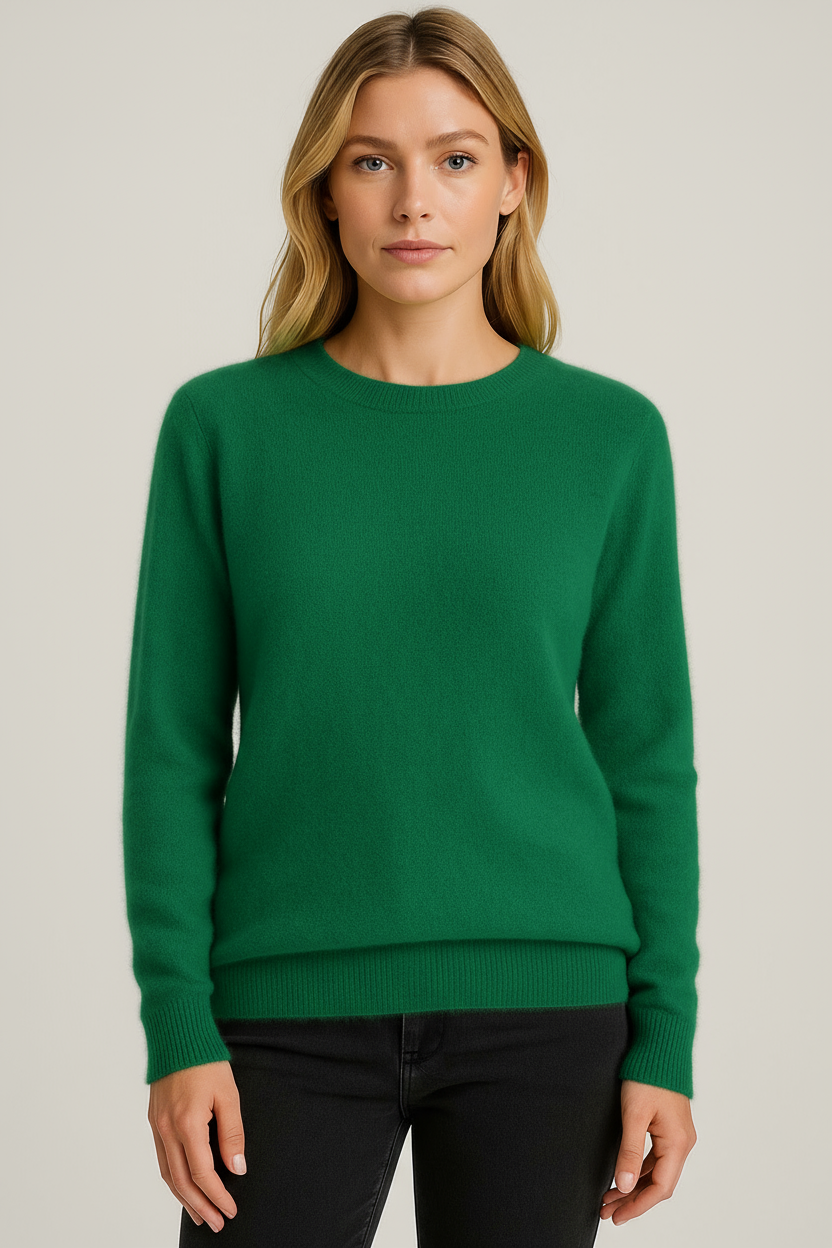 Women's Classic Crewneck Luxury Knit Sweater