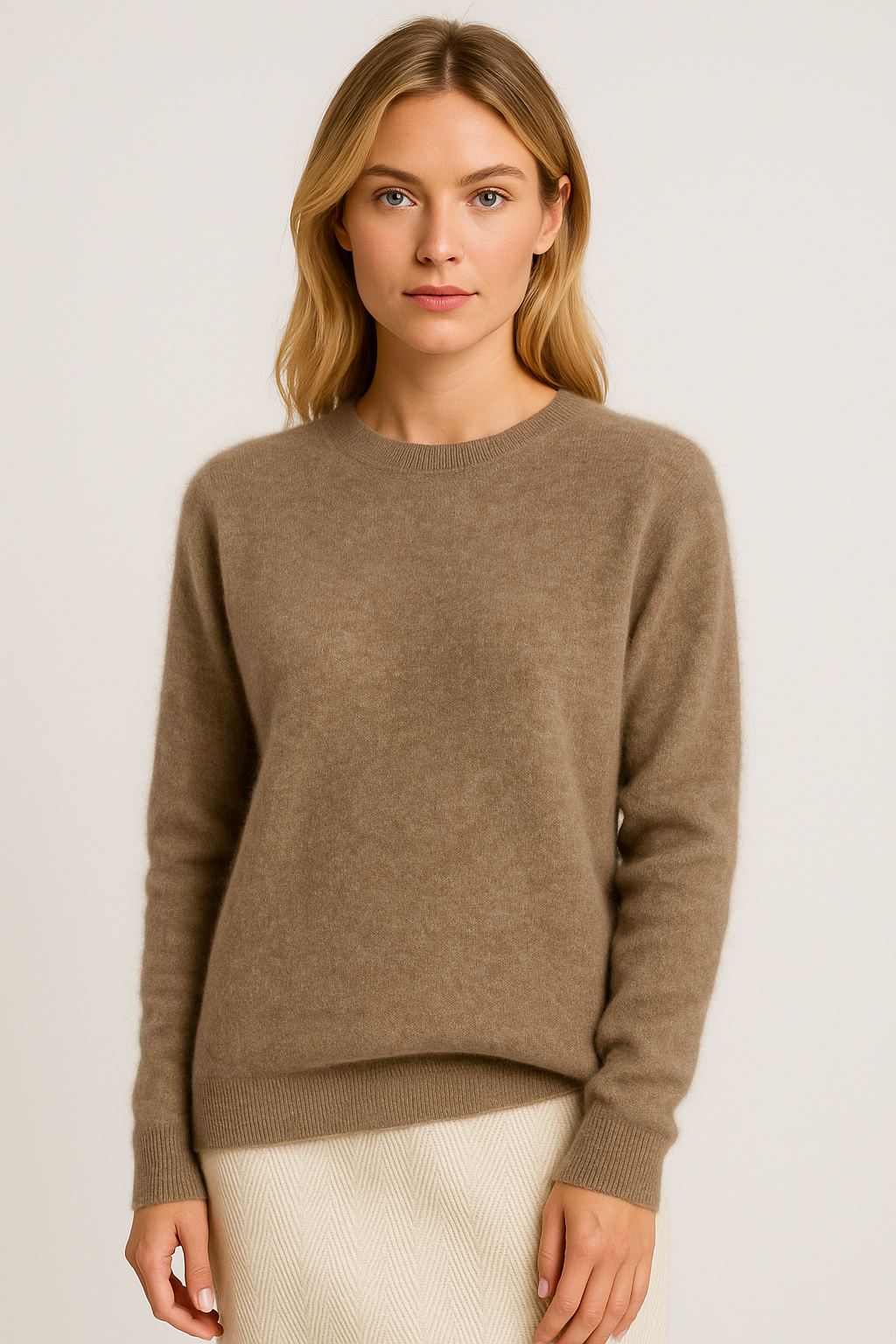 Women's Classic Crewneck Luxury Knit Sweater