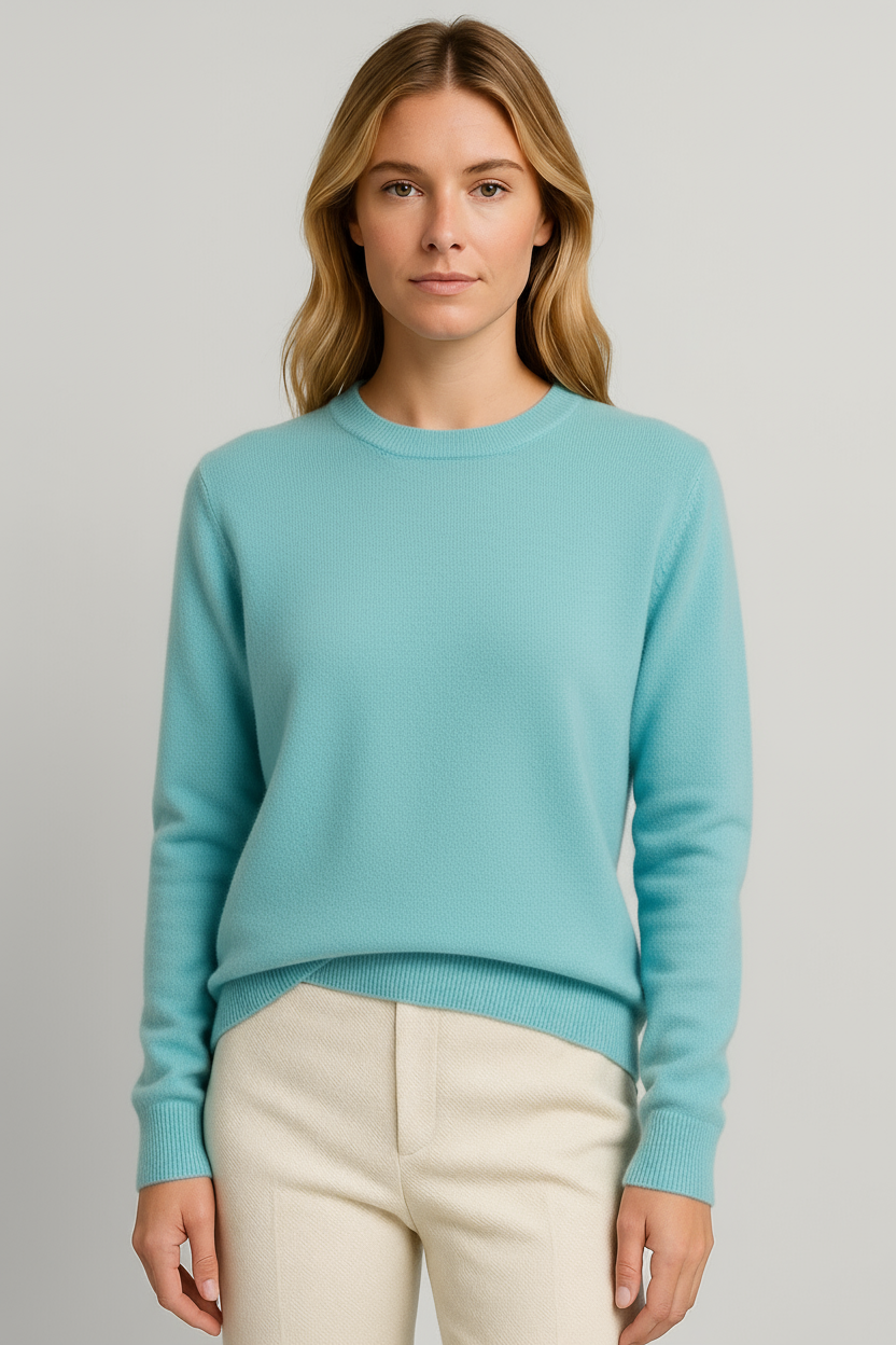 Women's Classic Crewneck Luxury Knit Sweater