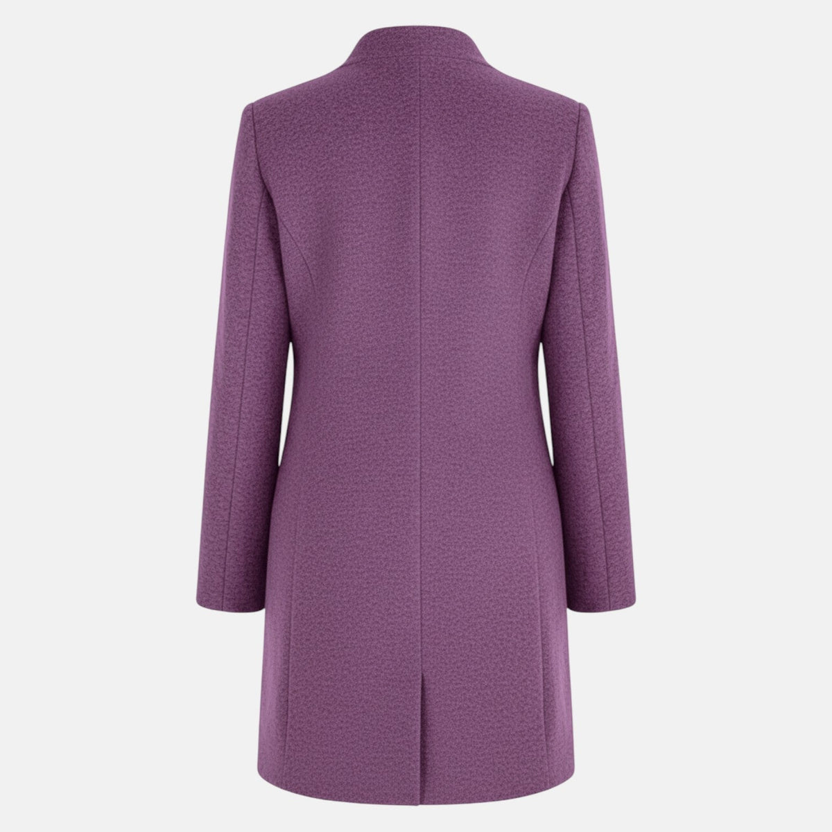 Women's Coat with Stand-Up Collar and Pockets