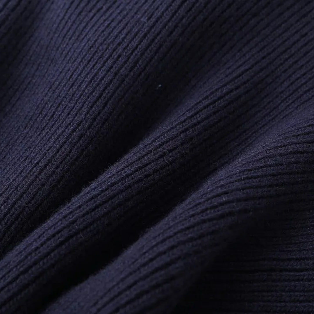 Women's Collared Contrast Knit Cardigan