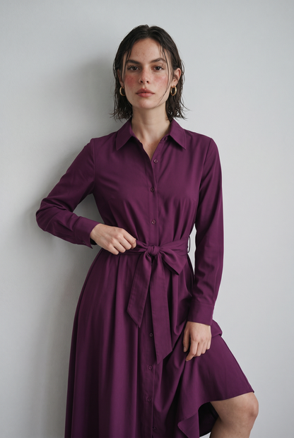 Women's Cotton Twill Shirt Dress