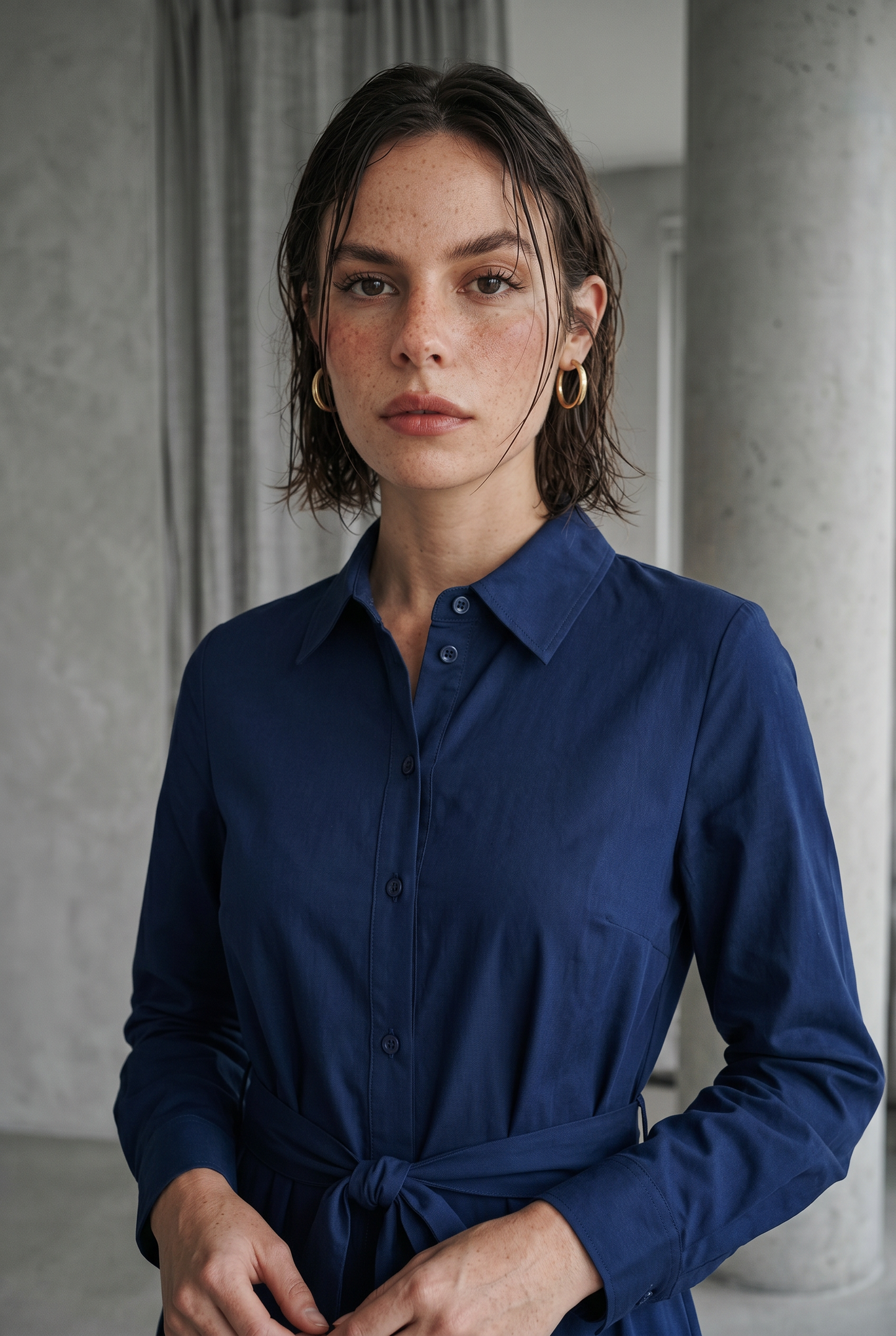Women's Cotton Twill Shirt Dress
