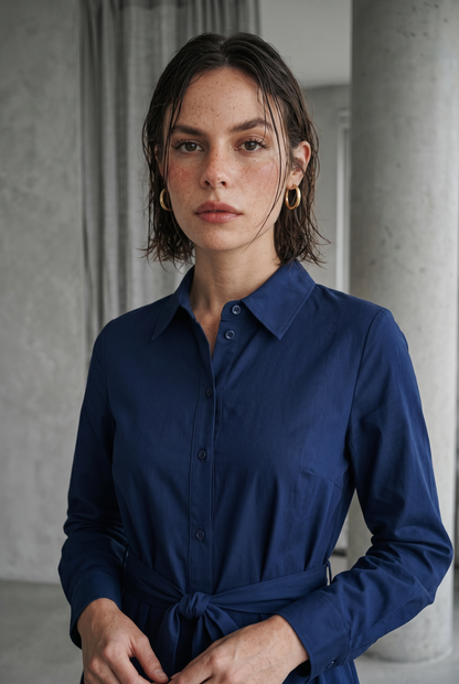 Women's Cotton Twill Shirt Dress