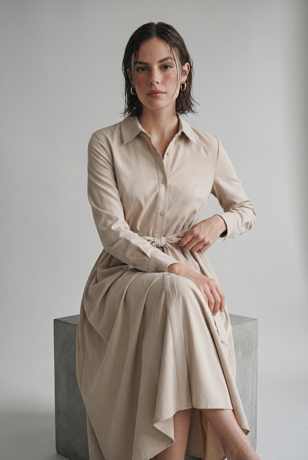Women's Cotton Twill Shirt Dress