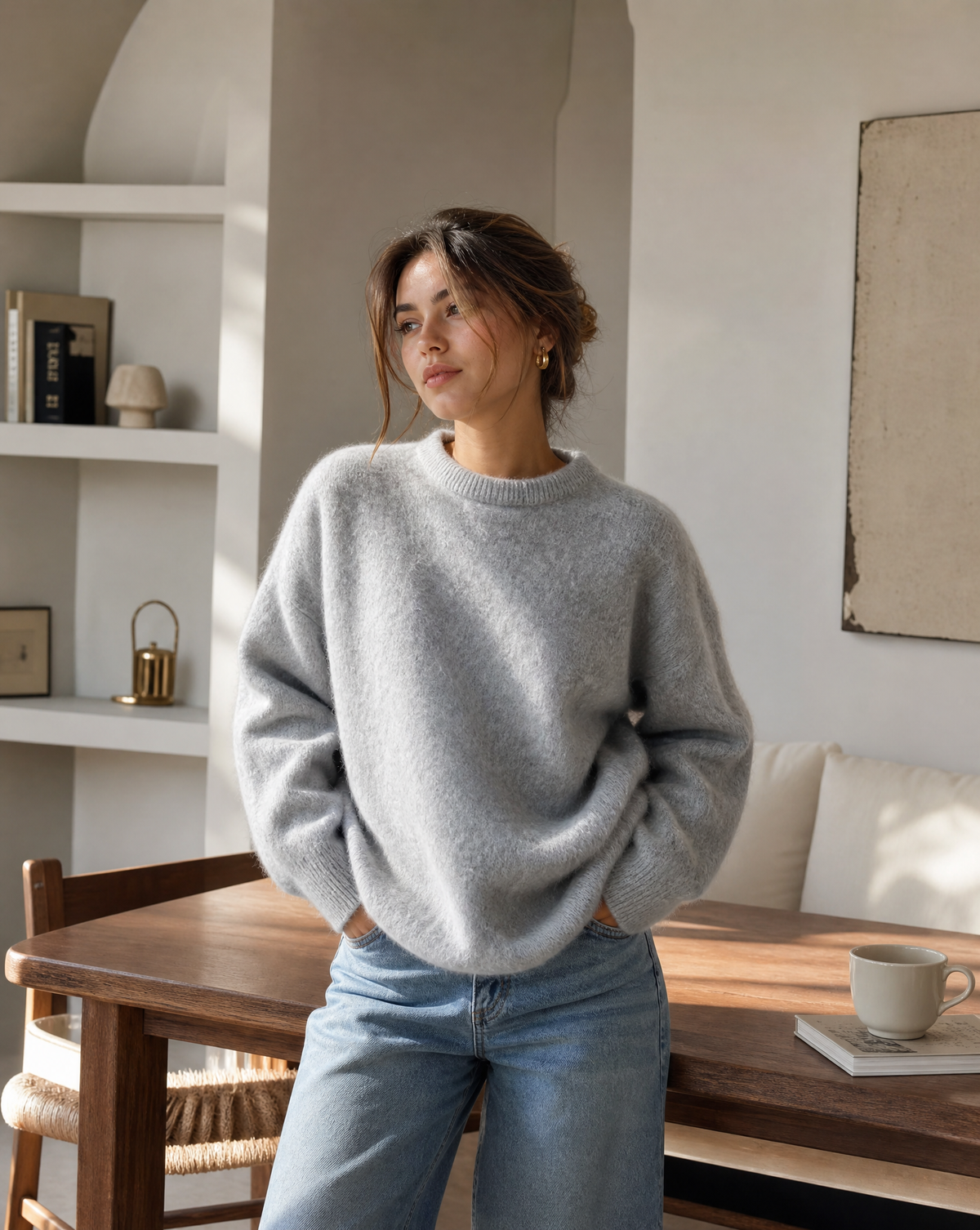 Women's Cozy Textured Knit Sweater