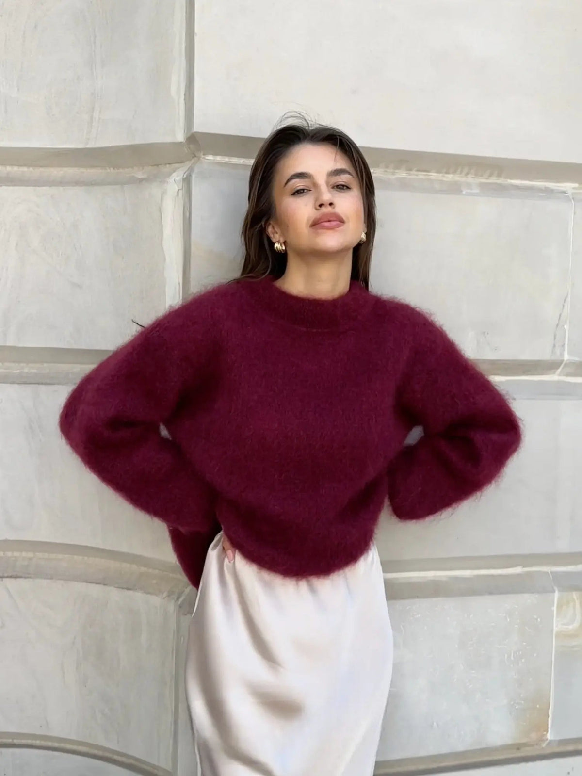 Women's Cozy Textured Knit Sweater
