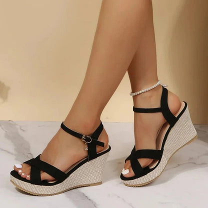 Women's Criss Cross Orthopedic Wedge Sandals