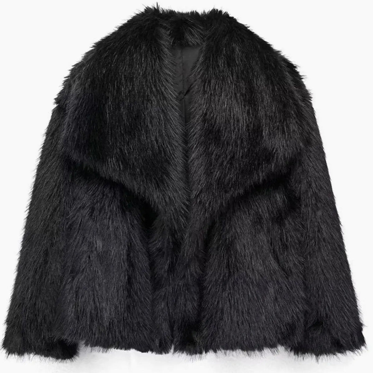 Women's Cropped Faux Fur Jacket