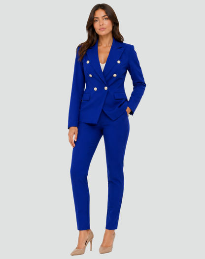 Women's Double Breasted Blazer And Trouser Suit