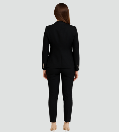 Women's Double Breasted Blazer And Trouser Suit