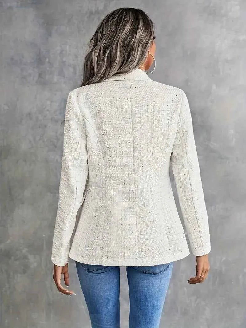 Women's Double Breasted Bouclé Tweed Blazer