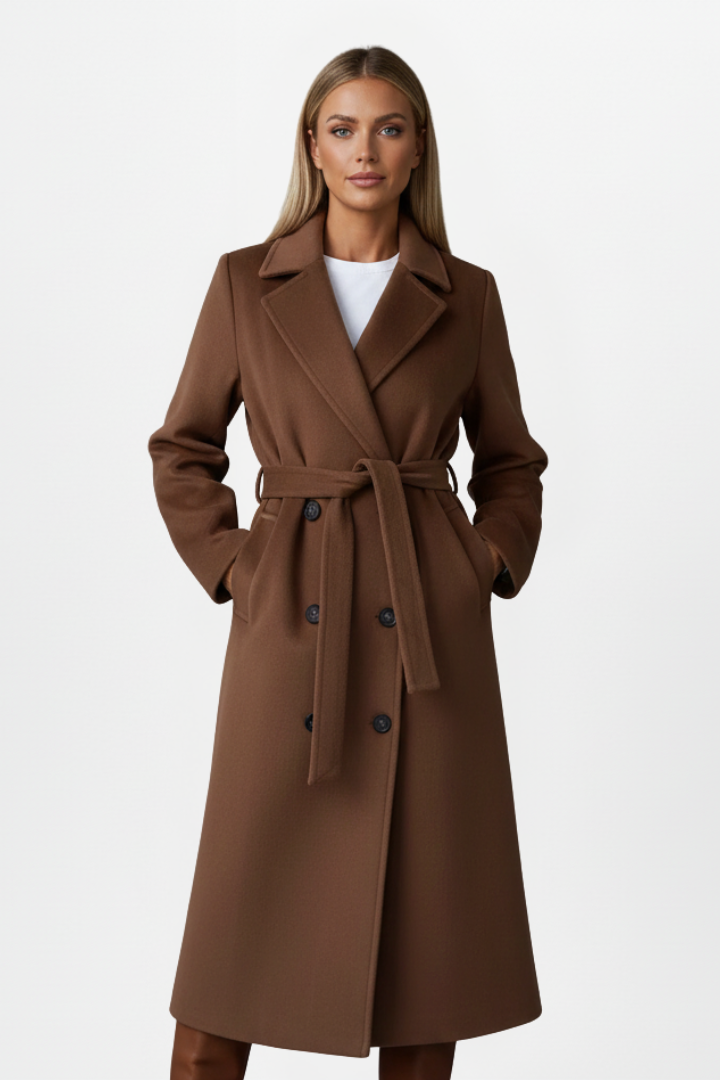 Women's Double Breasted Long Coat
