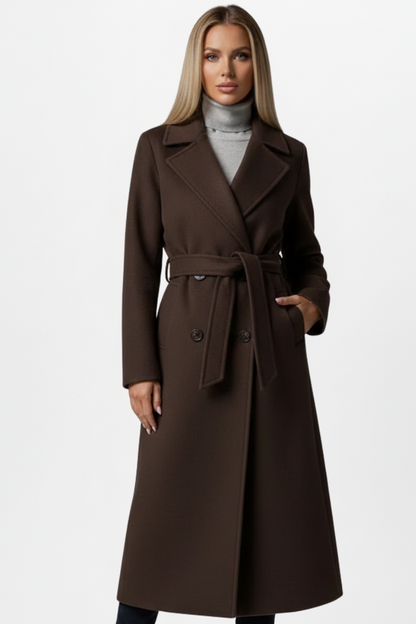 Women's Double Breasted Long Coat