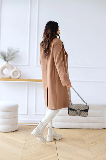 Women's Double-Breasted Long Wool Coat