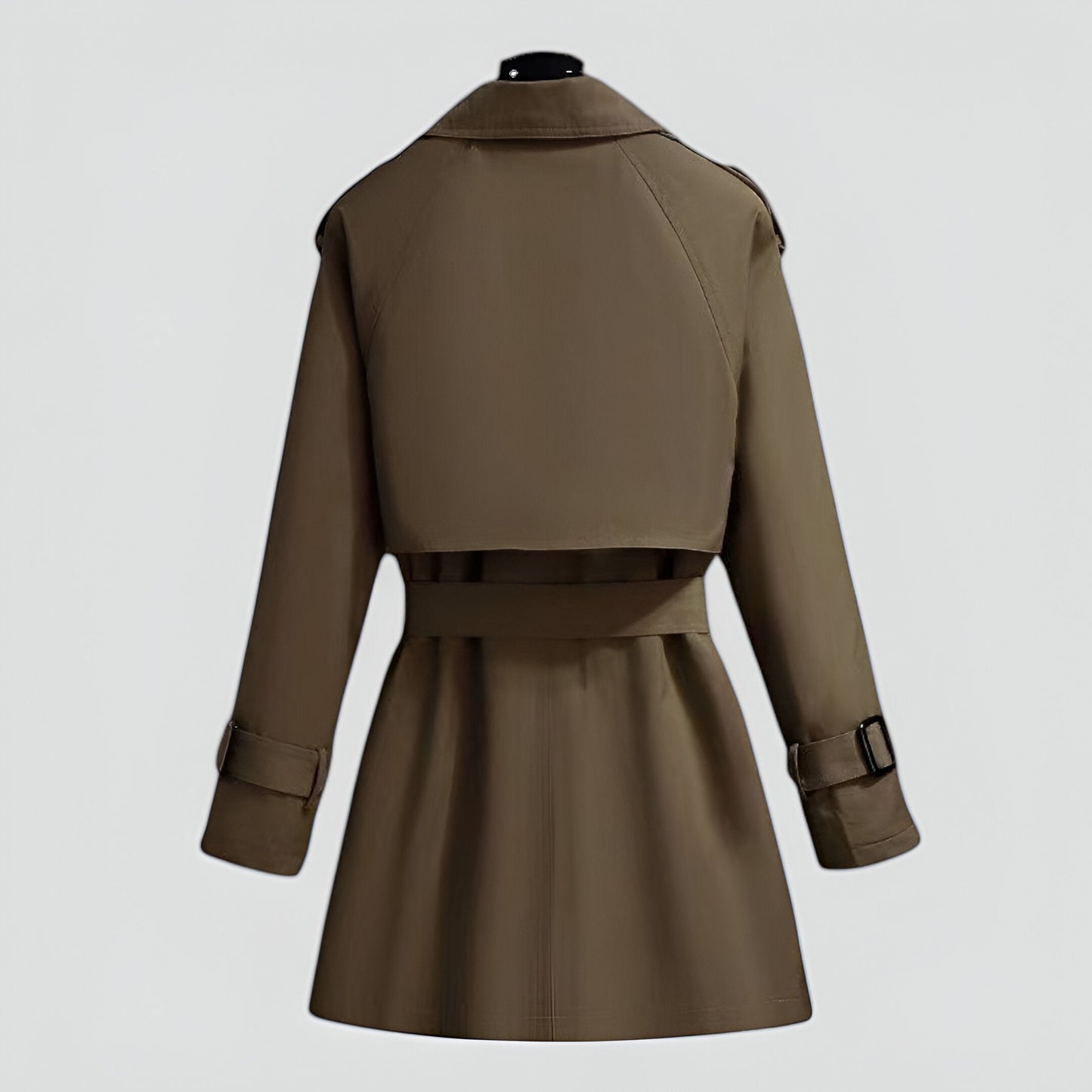 Women's Double Breasted Mid Length Trench Coat