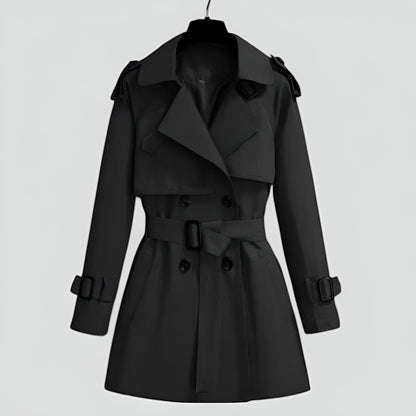 Women's Double Breasted Mid Length Trench Coat