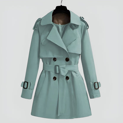 Women's Double Breasted Mid Length Trench Coat