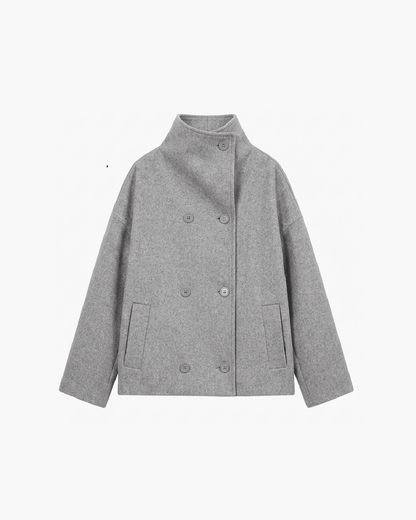 Women's Double Breasted Stand Collar Jacket