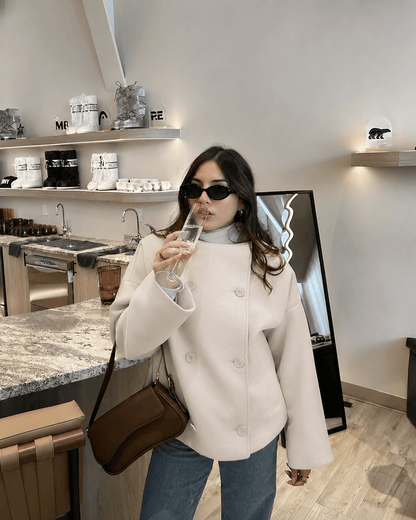 Women's Double Breasted Stand Collar Jacket