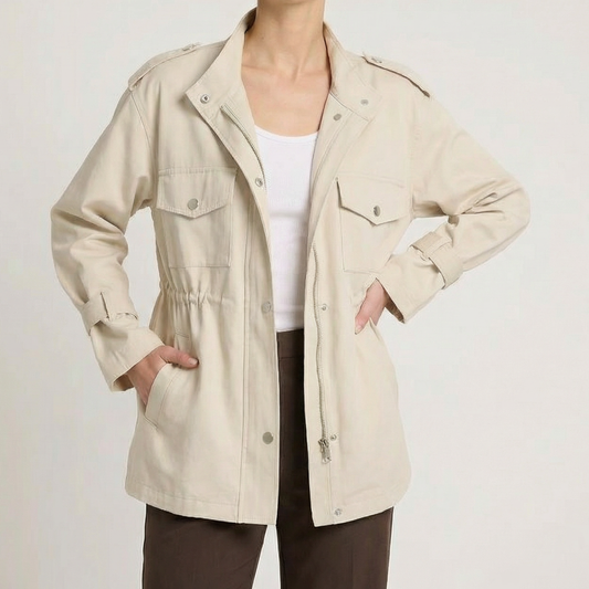 Women's Double Breasted Wool Blend Overcoat
