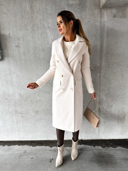 Women's Double Breasted Wool Winter Coat