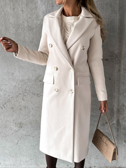 Women's Double Breasted Wool Winter Coat