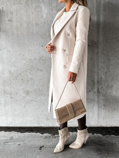 Women's Double Breasted Wool Winter Coat