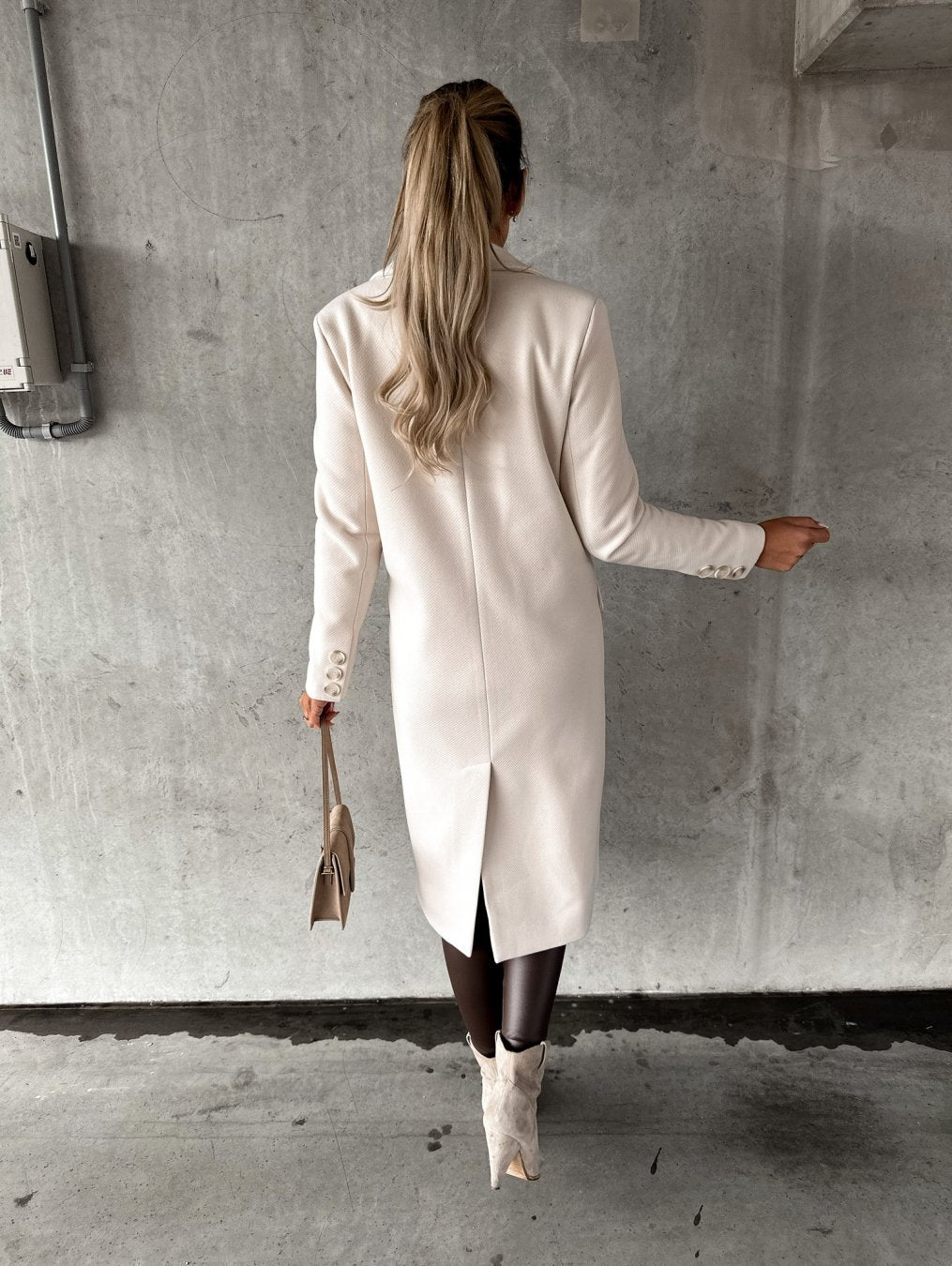 Women's Double Breasted Wool Winter Coat