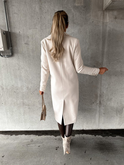 Women's Double Breasted Wool Winter Coat