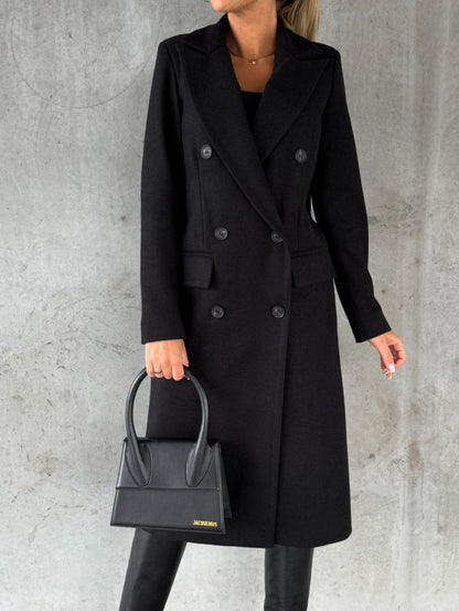 Women's Double Breasted Wool Winter Coat