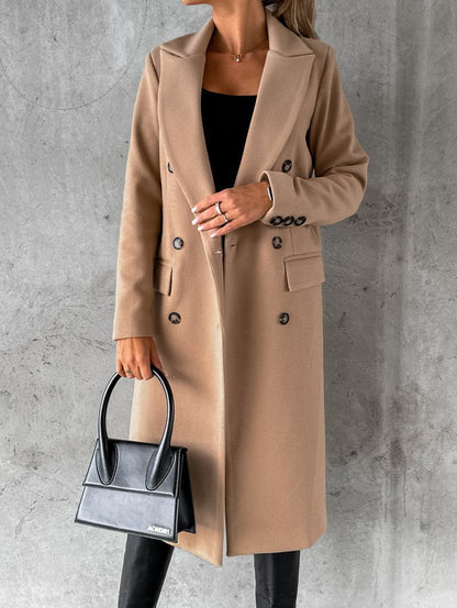 Women's Double Breasted Wool Winter Coat
