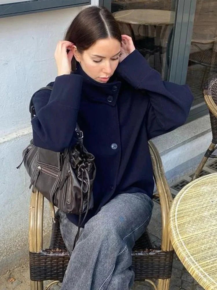 Women's Elegant Stand Collar Jacket