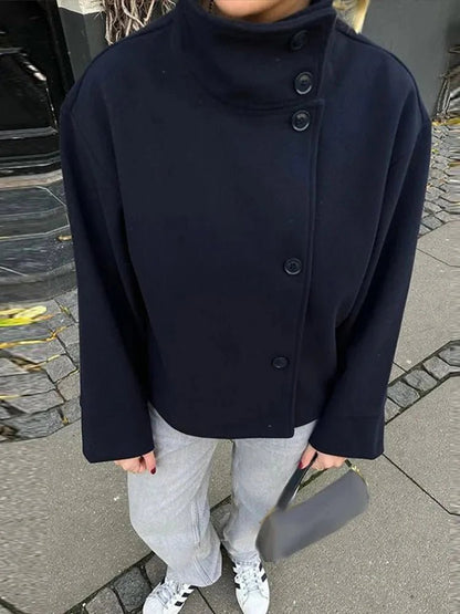 Women's Elegant Stand Collar Jacket