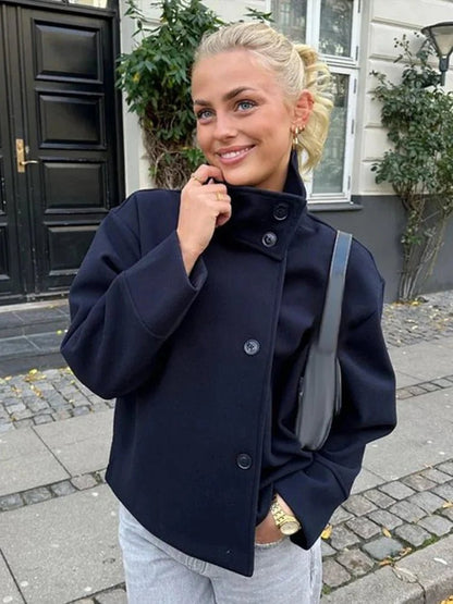 Women's Elegant Stand Collar Jacket