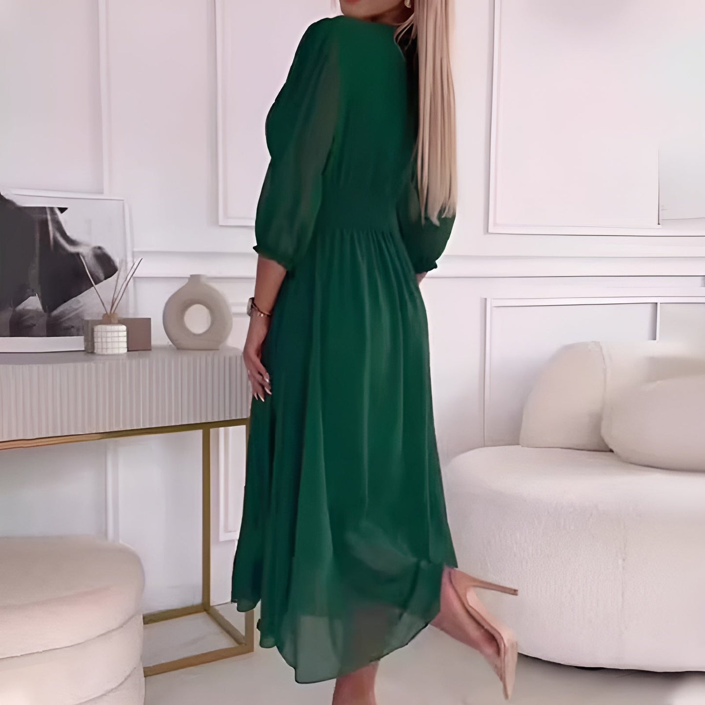 Women's Elegant Wrap Midi Dress