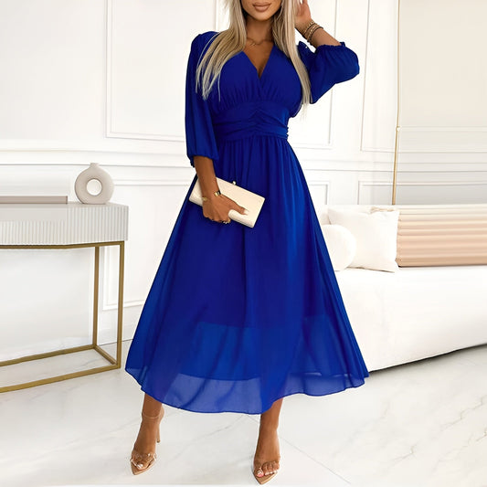 Women's Elegant Wrap Midi Dress