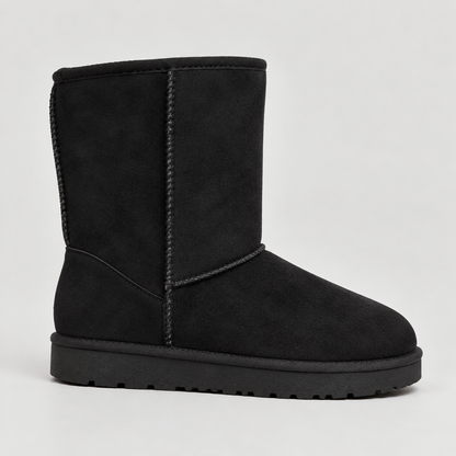 Women's Faux Suede Mid Calf Winter Boots with Soft Lining
