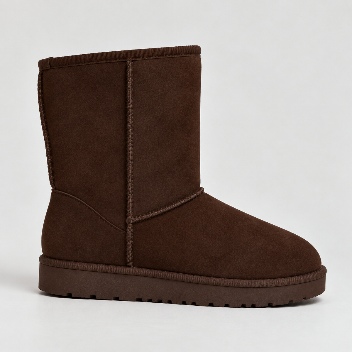 Women's Faux Suede Mid Calf Winter Boots with Soft Lining