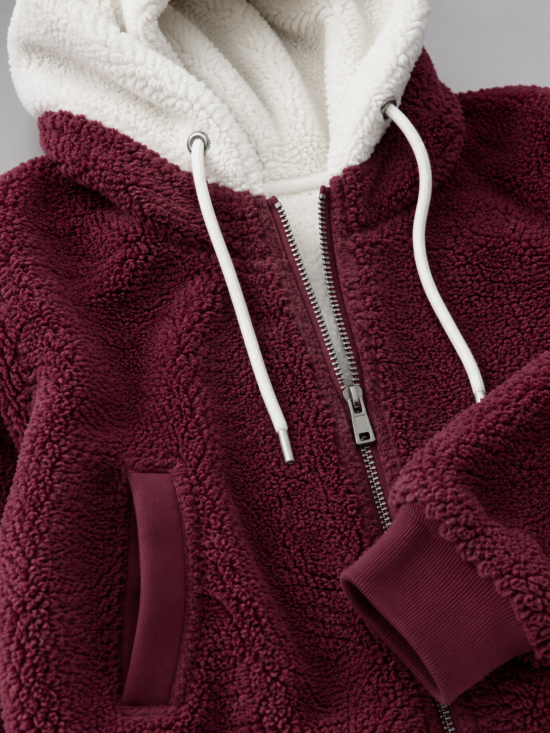 Women's Fleece Hooded Zip-Up Jacket