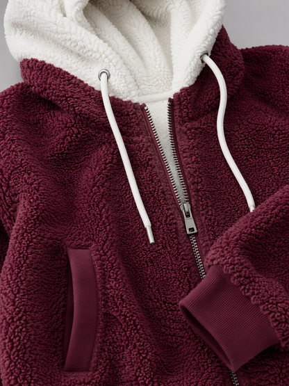 Women's Fleece Hooded Zip-Up Jacket
