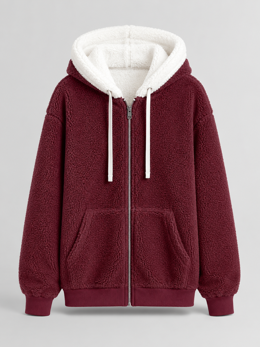 Women's Fleece Hooded Zip-Up Jacket