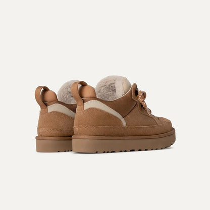 Women's faux suede platform winter trainers fleece lining detail